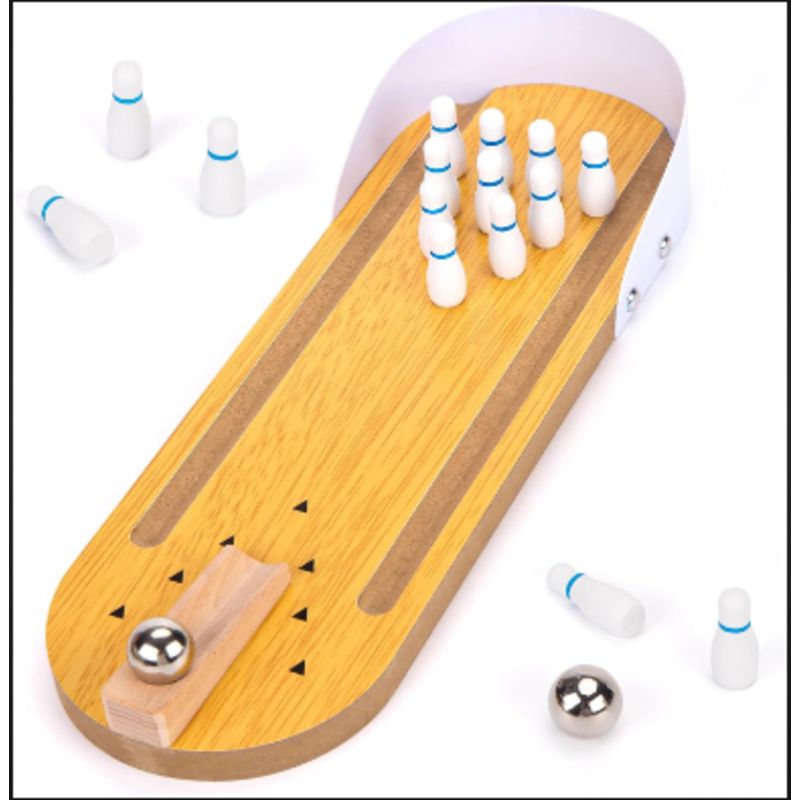 SHADOW - Mini Juego De Bolos De Mesa De Madera