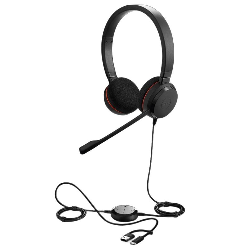 JABRA - Audífonos Diadema Jabra Evolve 20 UC Estéreo USB Tipo C / A