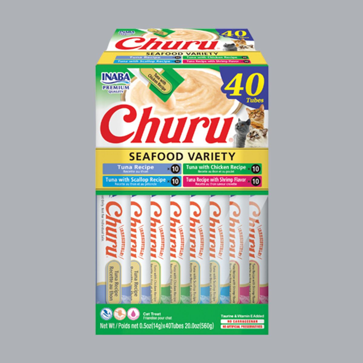 GENERICO - Churu Snack Gato Caja x 40 unidades Seafood