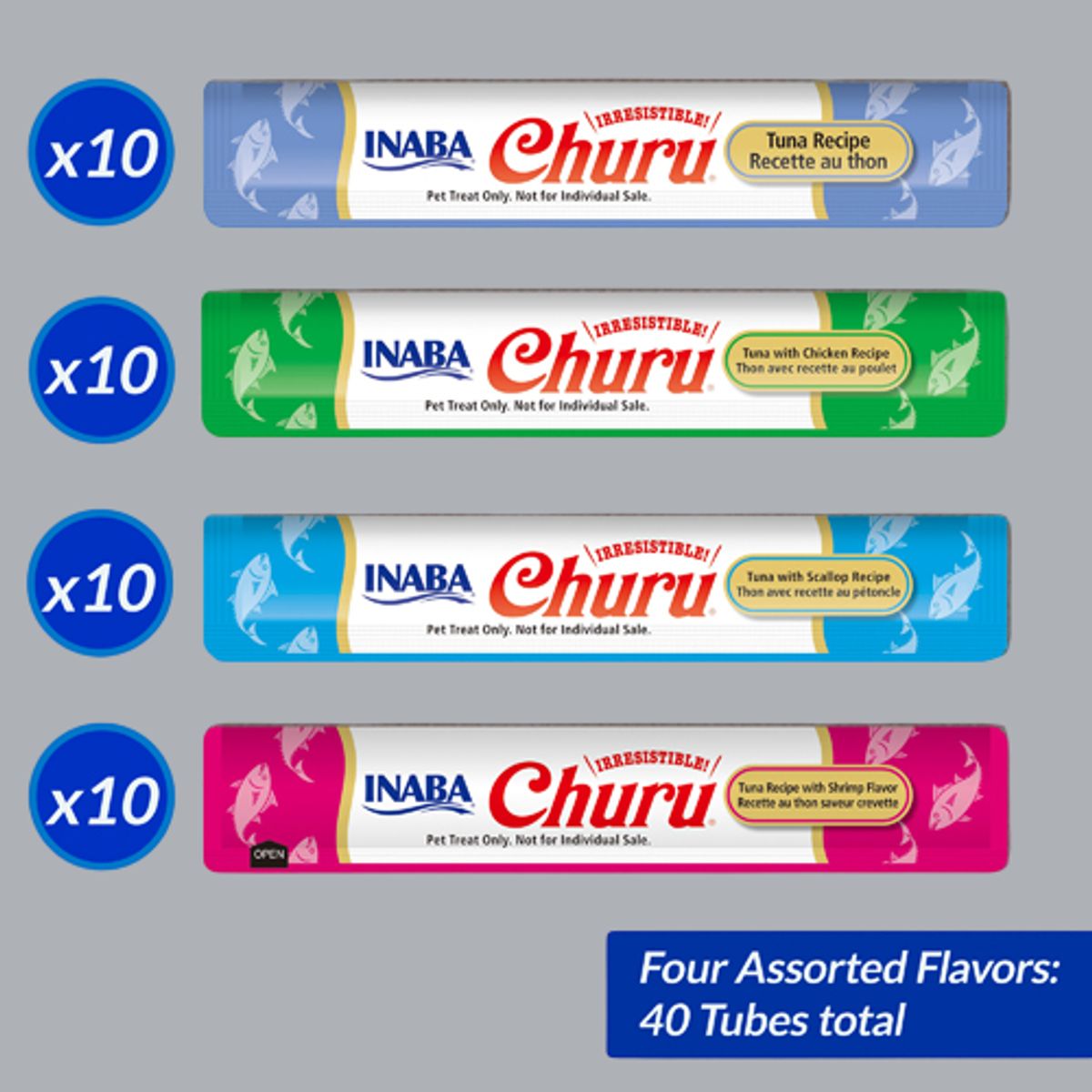 GENERICO - Churu Snack Gato Caja x 40 unidades Seafood