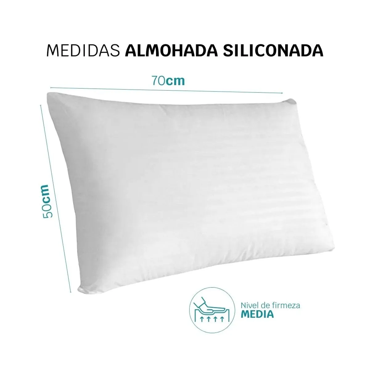 HOGARETO - Set de Almohadas 70 x 50 cm + Almohada King 135 x 50cm Hogareto