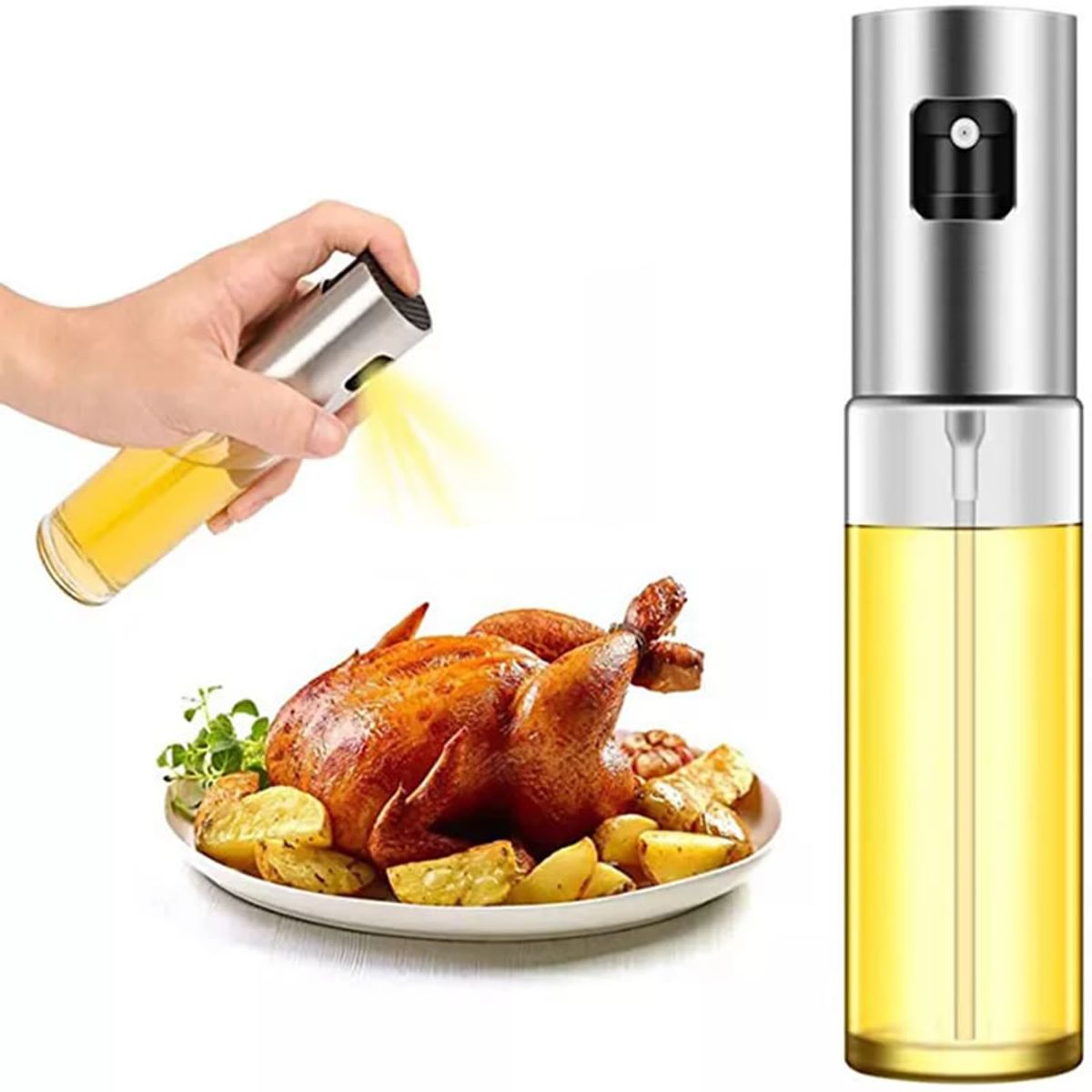 GENERICO - Spray Aceite Atomizador Botella Pulverizador Cocina Rociador Vinagre.
