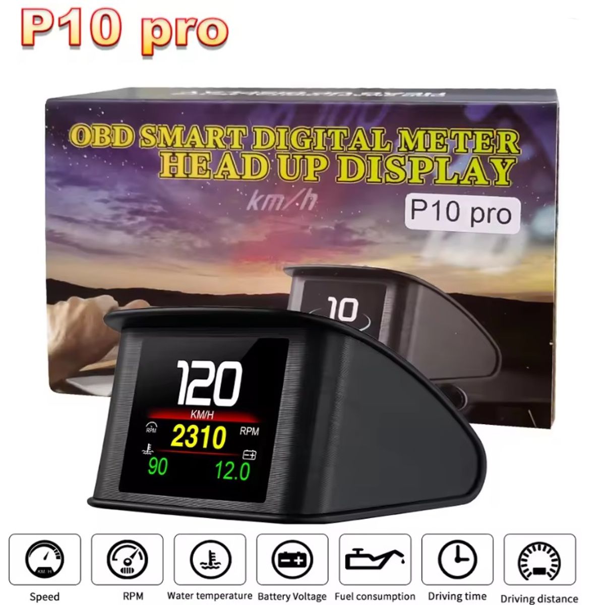 GENERICO - Monitor Obd2 Carro Scanner Temperatura Escaner Automotriz