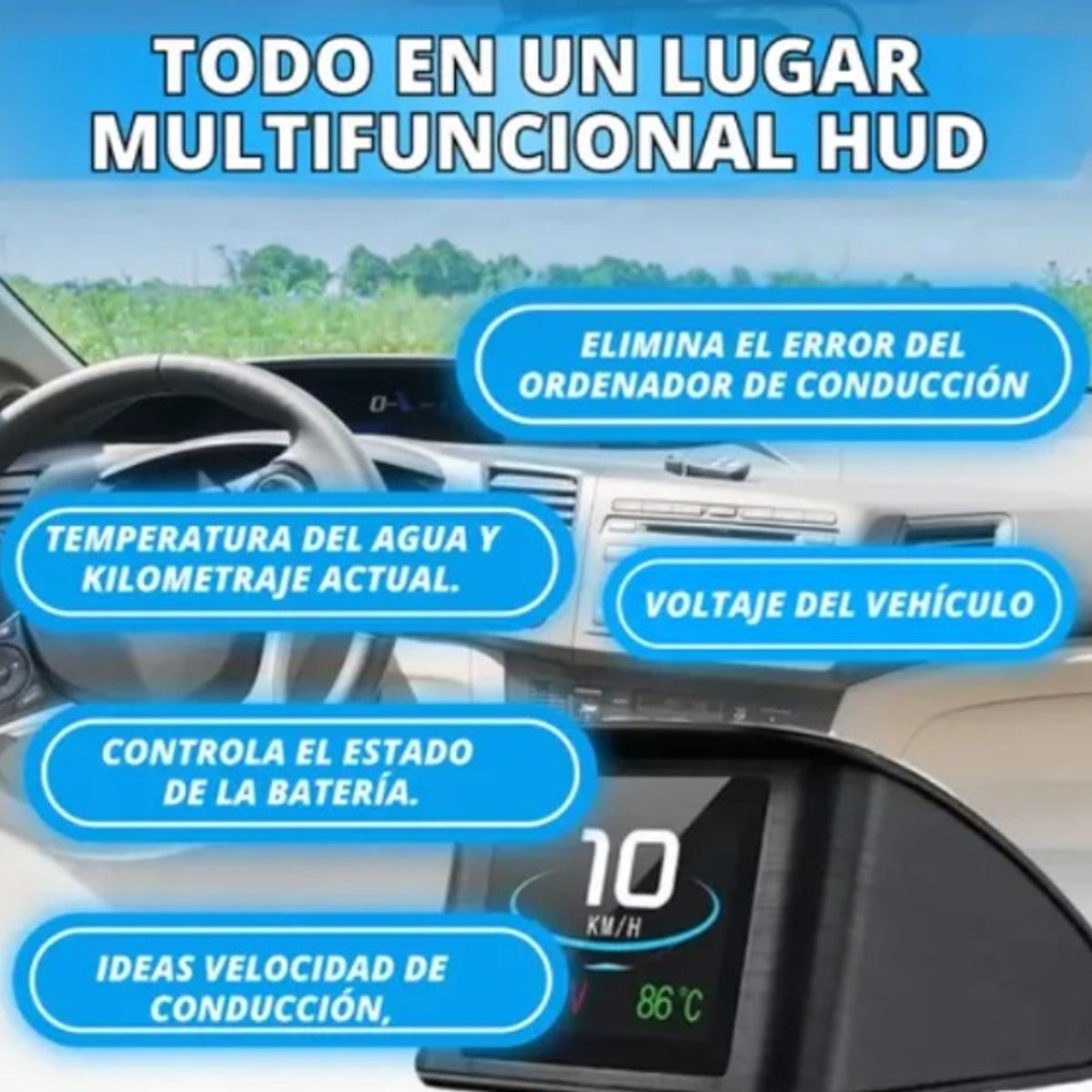 GENERICO - Monitor Obd2 Carro Scanner Temperatura Escaner Automotriz
