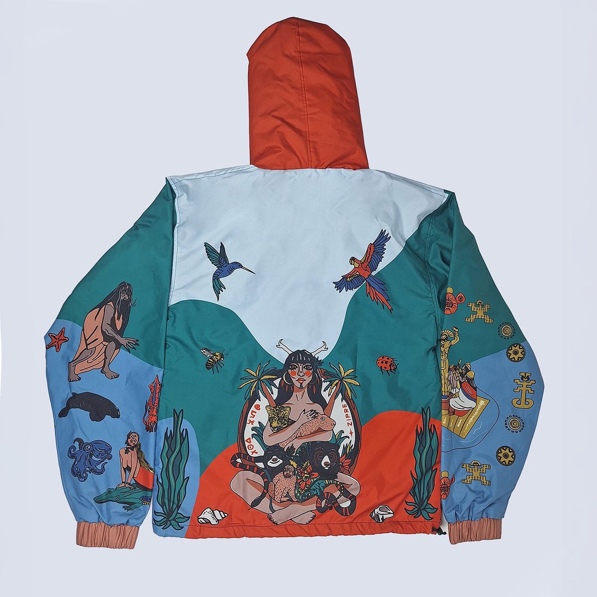 ZIPRE - Rompevientos Unisex Madre tierra Zipre Poliéster Reciclado