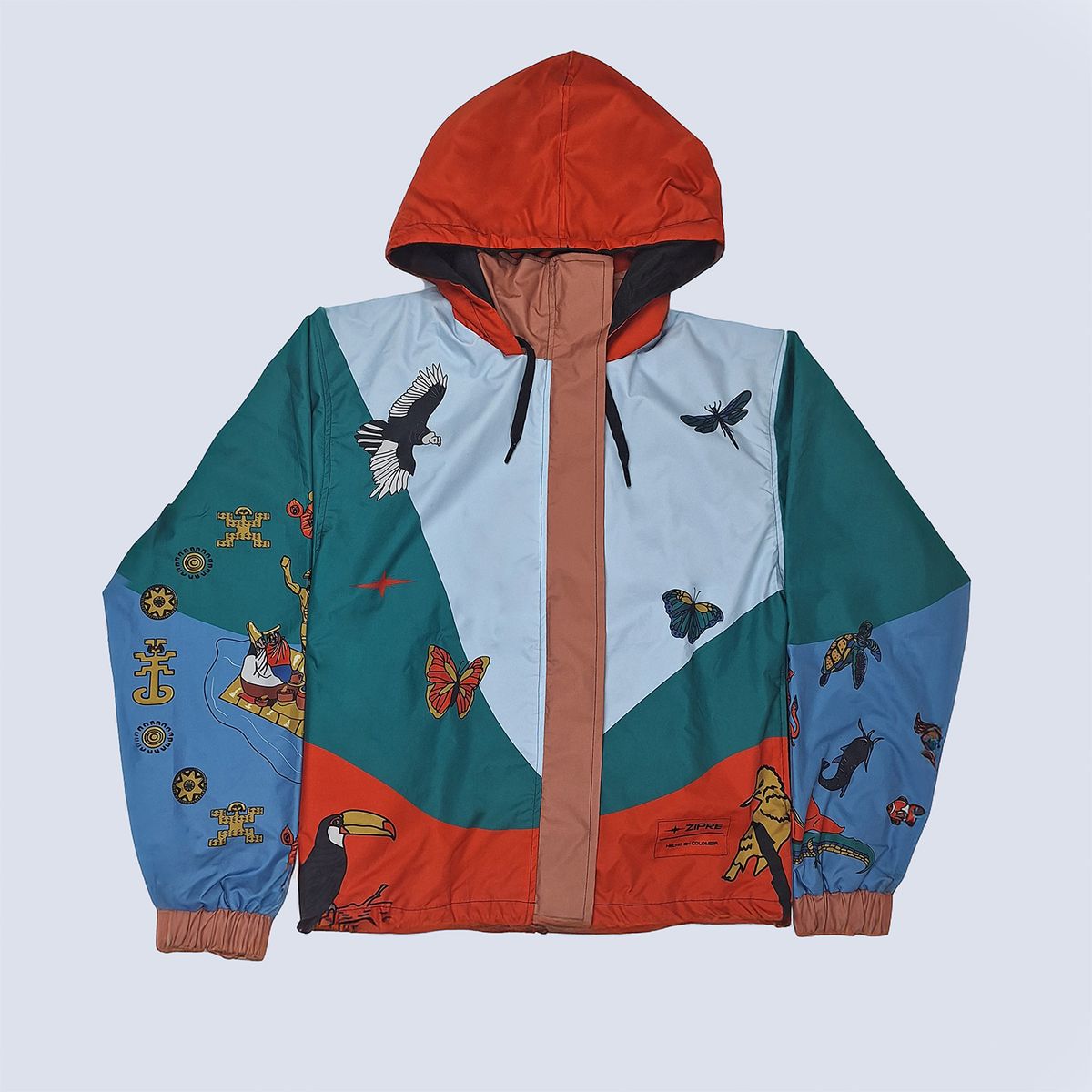 ZIPRE - Rompevientos Unisex Madre tierra Zipre Poliéster Reciclado