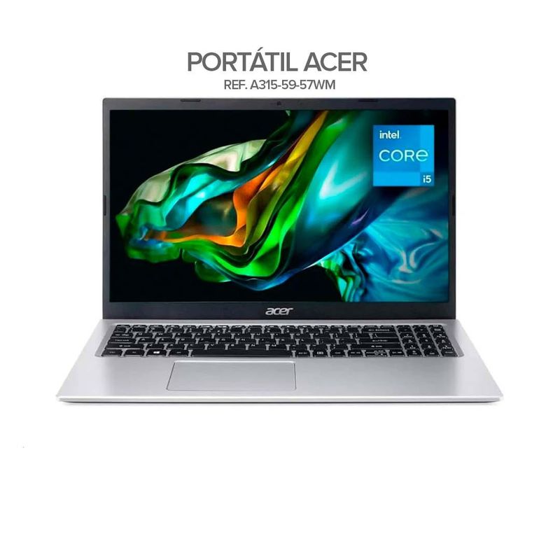 ACER - PORTÁTIL ACER A315-59-57WM Core i5 1235U / 24GB RAM / 1TB SSD NVMe / 15,6 Full HD