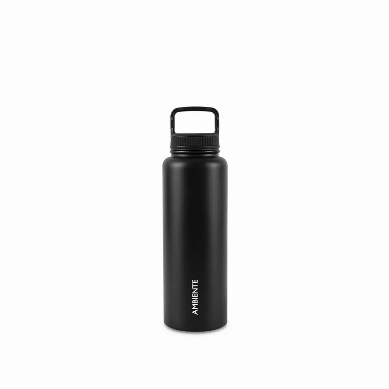 AMBIENTE GOURMET - Termo doble pared negro mate 1 litro