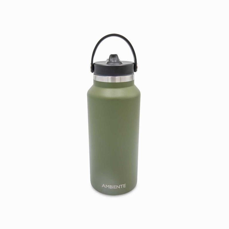 AMBIENTE GOURMET - Termo doble pared verde con pitillo 1240ml Ambiente Gourmet