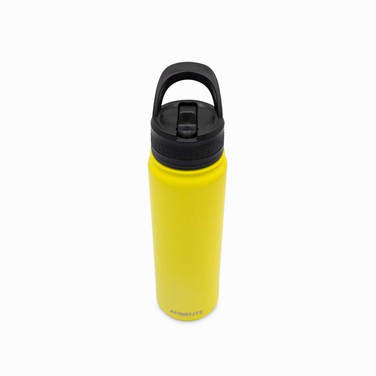 AMBIENTE GOURMET - Termo doble pared amarillo con pitillo 750ml