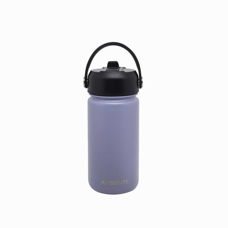 AMBIENTE GOURMET - Termo doble pared morado con pitillo 350ml Ambiente Gourmet