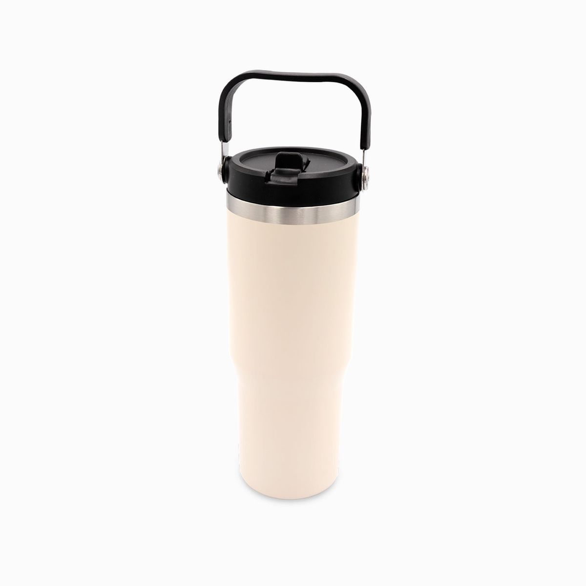 AMBIENTE GOURMET - Termo con pitillo y manija beige 890ml