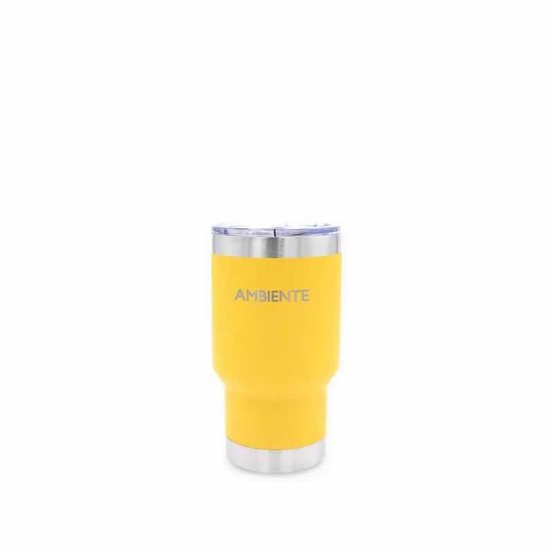 AMBIENTE GOURMET - Vaso doble pared amarillo 330ml