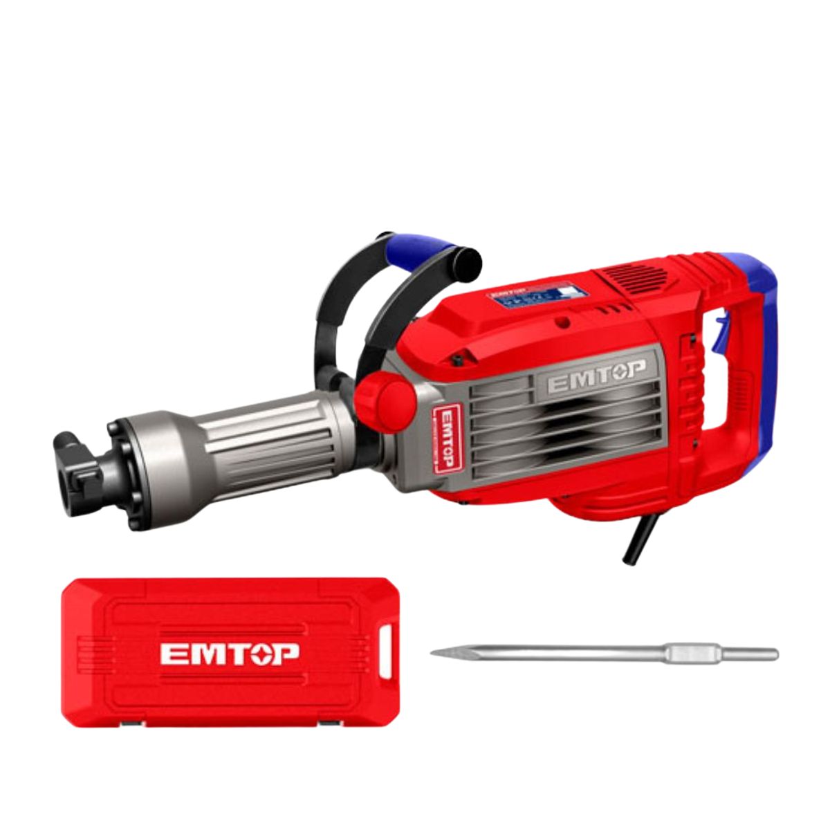 EMTOP - Demoledor Sds Hex 1700w 50joules Industrial + Cincel Emtop