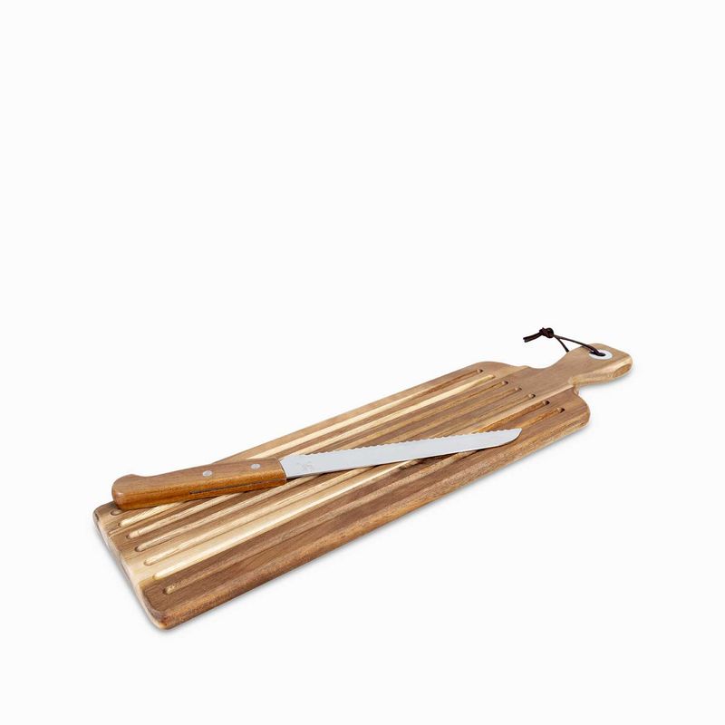AMBIENTE GOURMET - Setx2 cuchillo y tabla para el pan Ambiente Gourmet