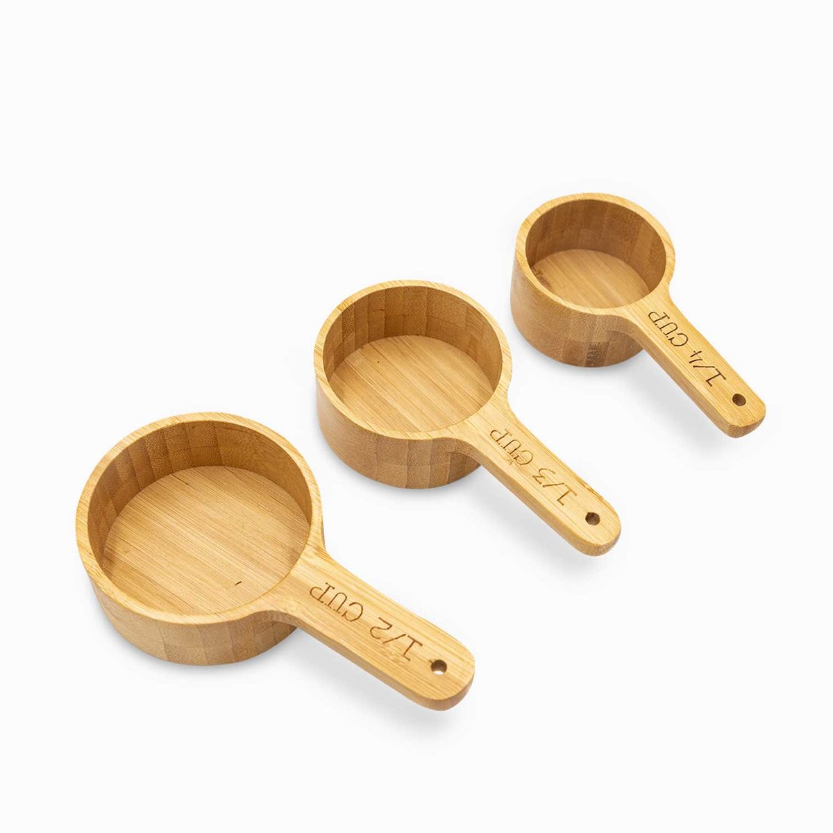 AMBIENTE GOURMET - Tazas medidoras en bambu x3 Ambiente Gourmet