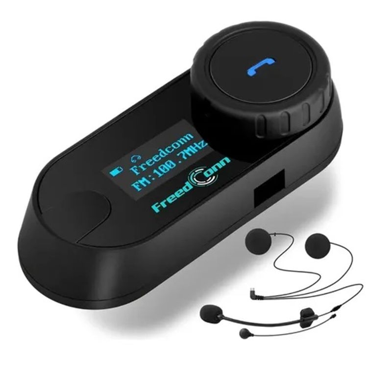 FREEDCONN - Intercomunicador  Casco T-com SC Radio Fm con Pantalla - Omi