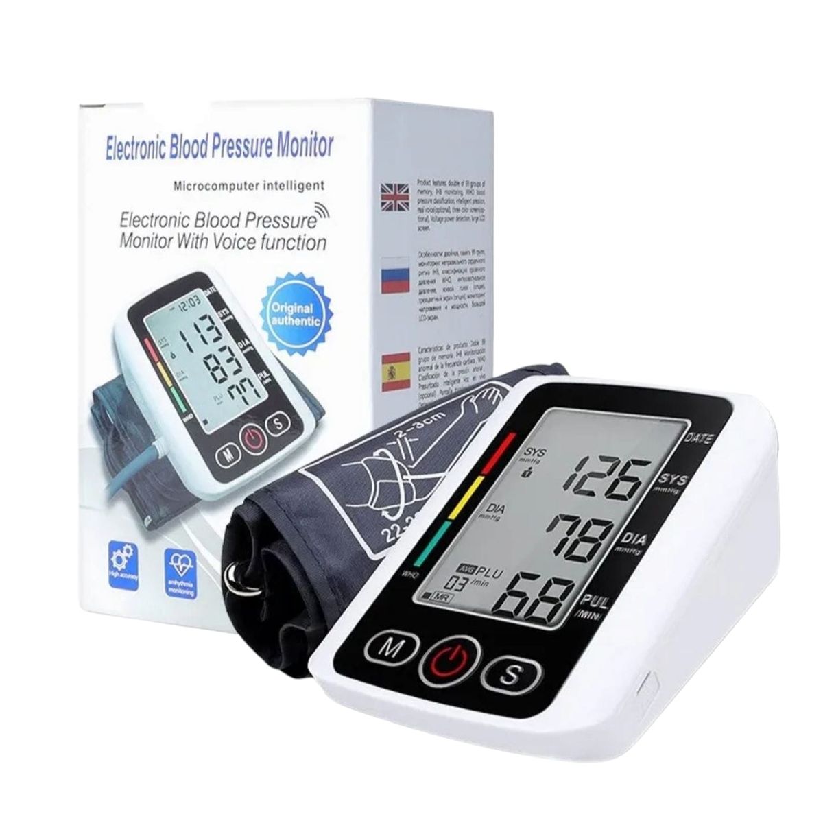 GENERICO - Tensiometro electronico digital automatico brazo funcion voz