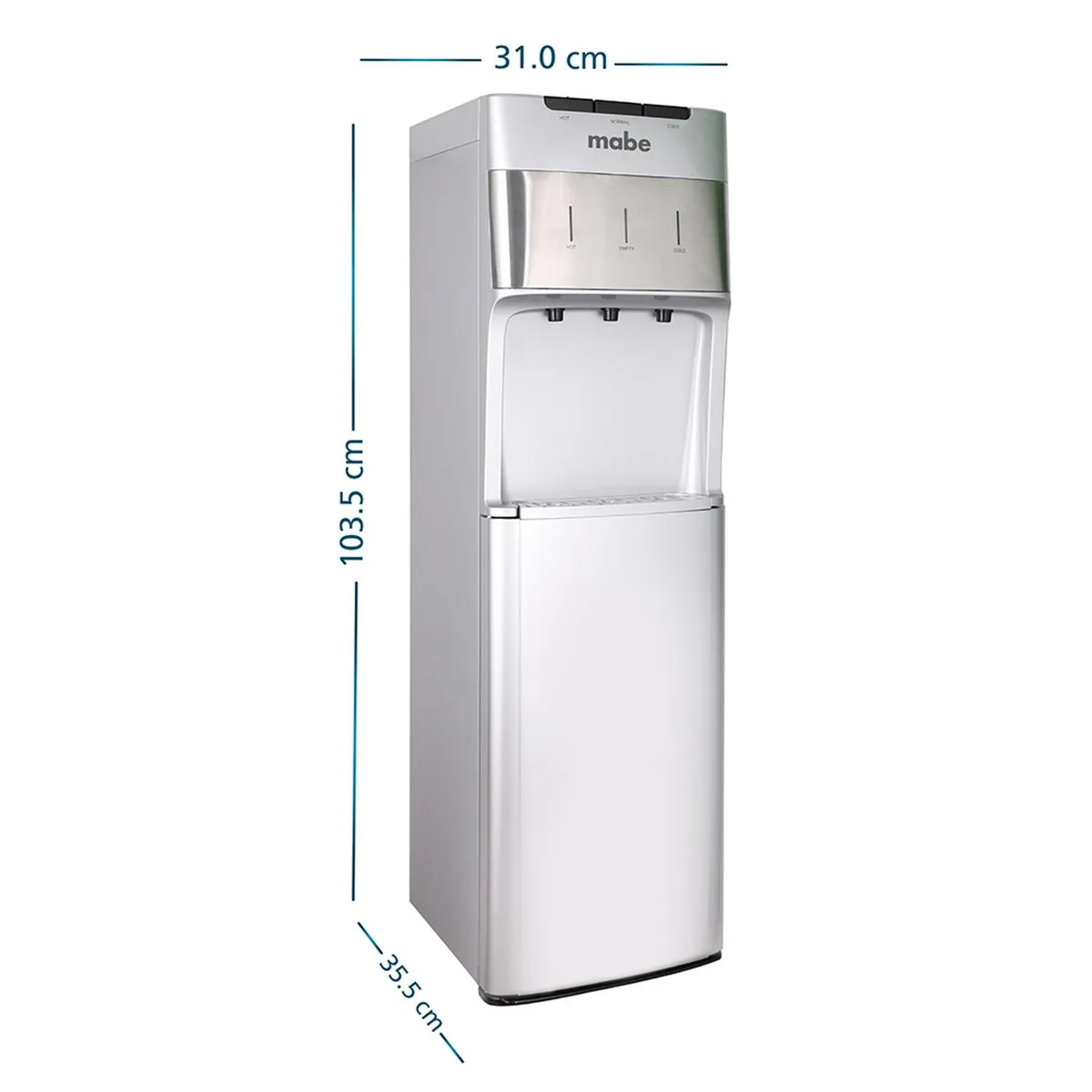 MABE - Dispensador de Agua de Piso 3 llaves Gris Mabe EMBL3TGS