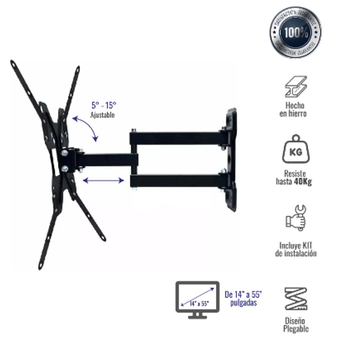 SHEN HUANG - Soporte Para Televisor 14 A 55 Pulgadas Hasta 50 Kilos