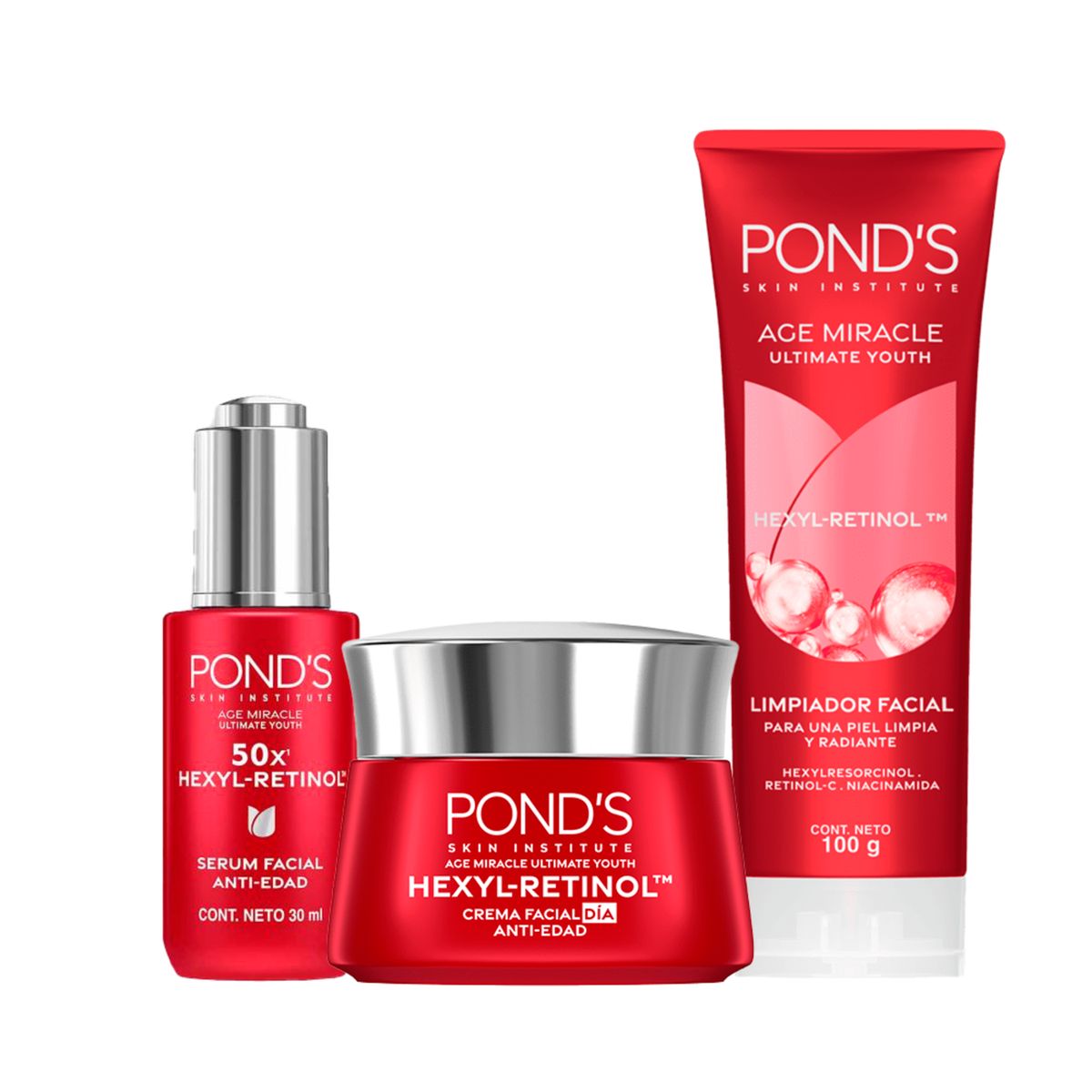 PONDS - Combo Cuidado Facial Antiedad Ponds con Hexyl Retinol