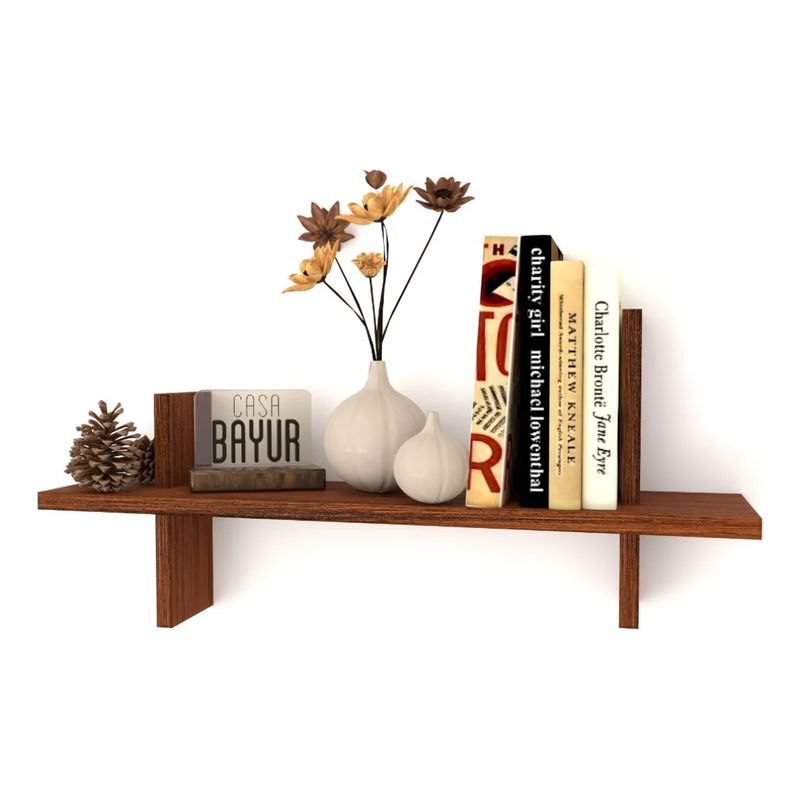 GENERICO - Repisas Flotantes Decoracion Moderna En Melamina Color Cedro