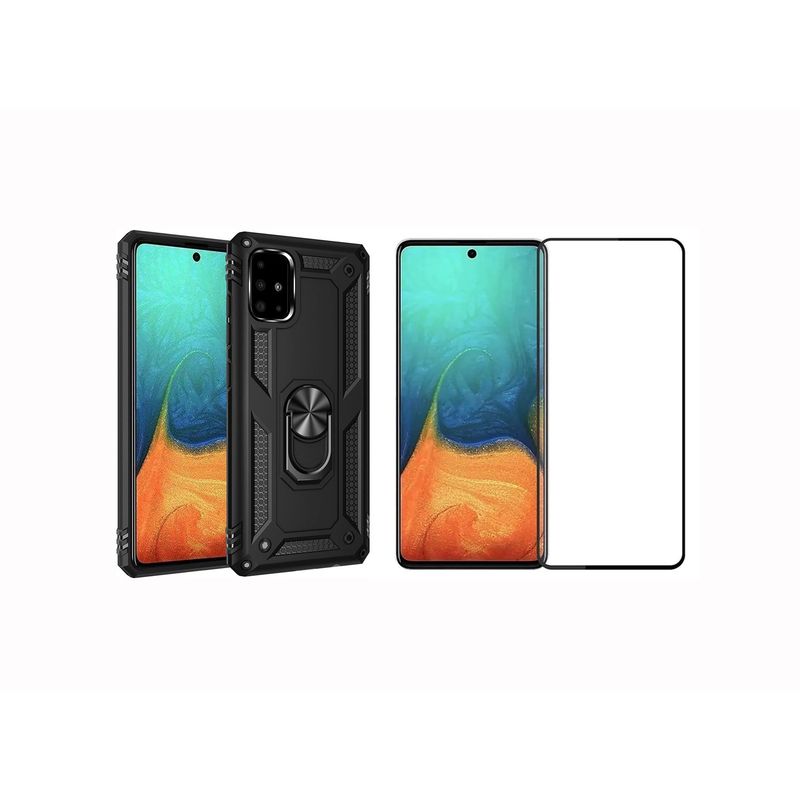 GENERICO - Funda Armadura Antichoque + Vidrio Templado Para Samsung Galaxy A71