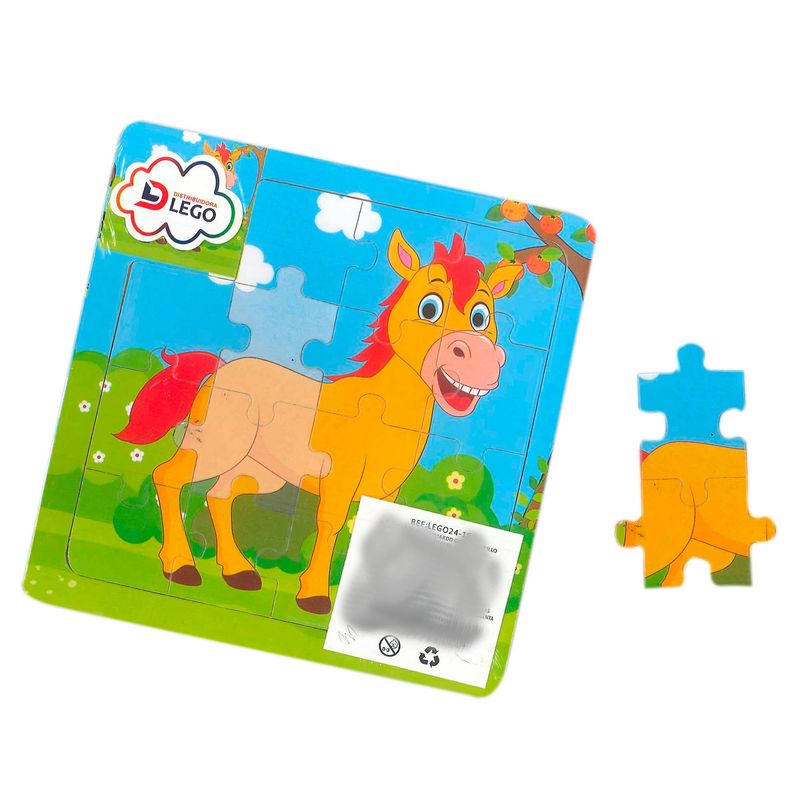 GENERICO - Super Rompecabezas Madera De Caballo X 15 Piezas Para Niños