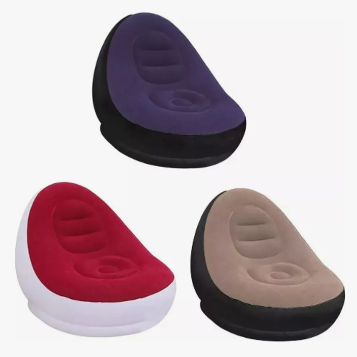 GENERICO - Sillón Relax Inflable Con Reposapiés comodidad Total Morado