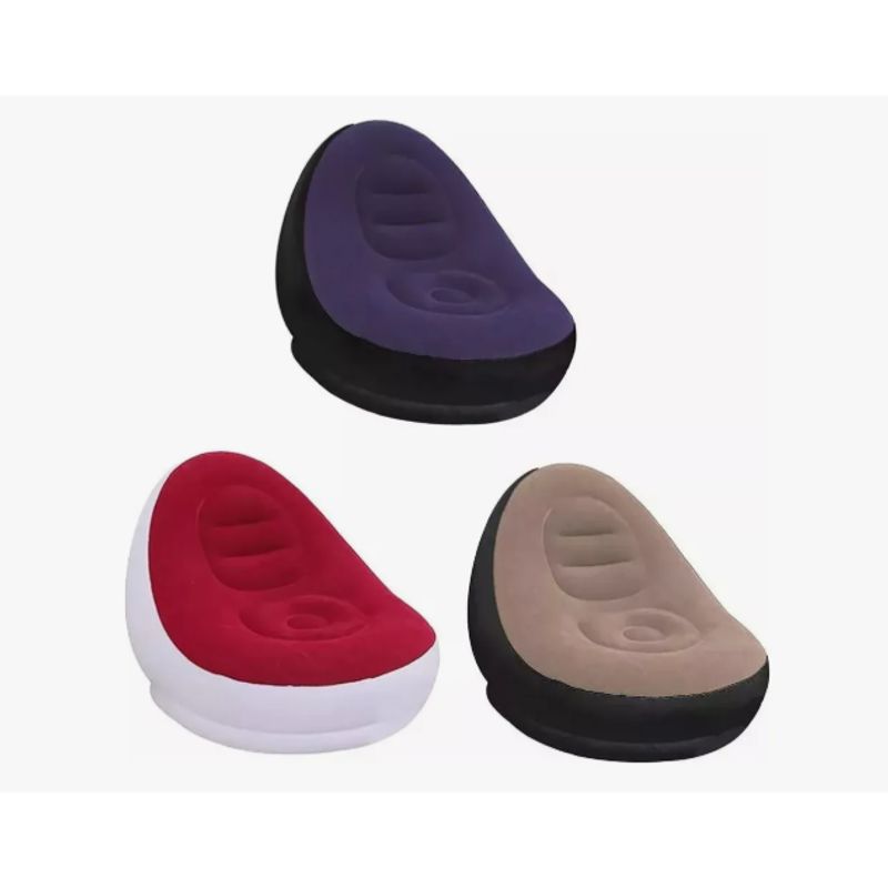 GENERICO - Sillón Relax Inflable Con Reposapiés comodidad Total Morado