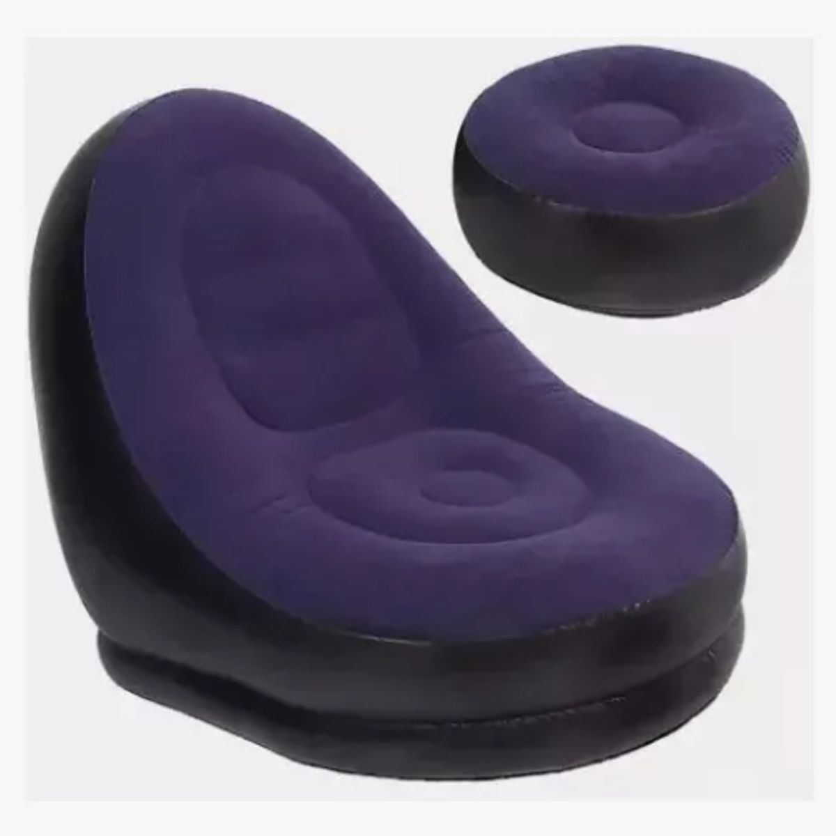 GENERICO - Sillón Relax Inflable Con Reposapiés comodidad Total Morado