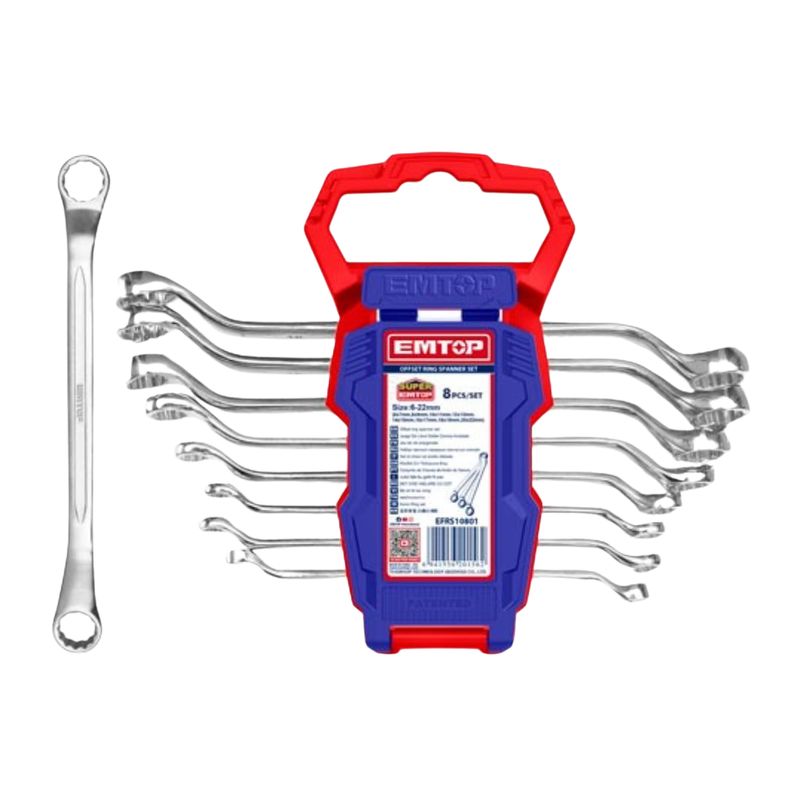  - Juego 8 Llaves Mixtas Tacon Combinada 6-22mm Super Emtop