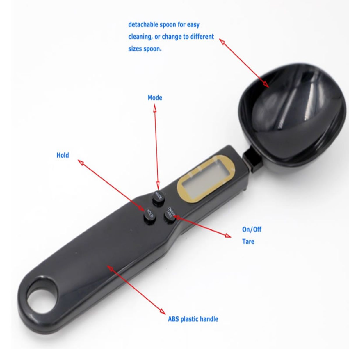 GENERICO - Cuchara medidora electronica gramera digital 500gr