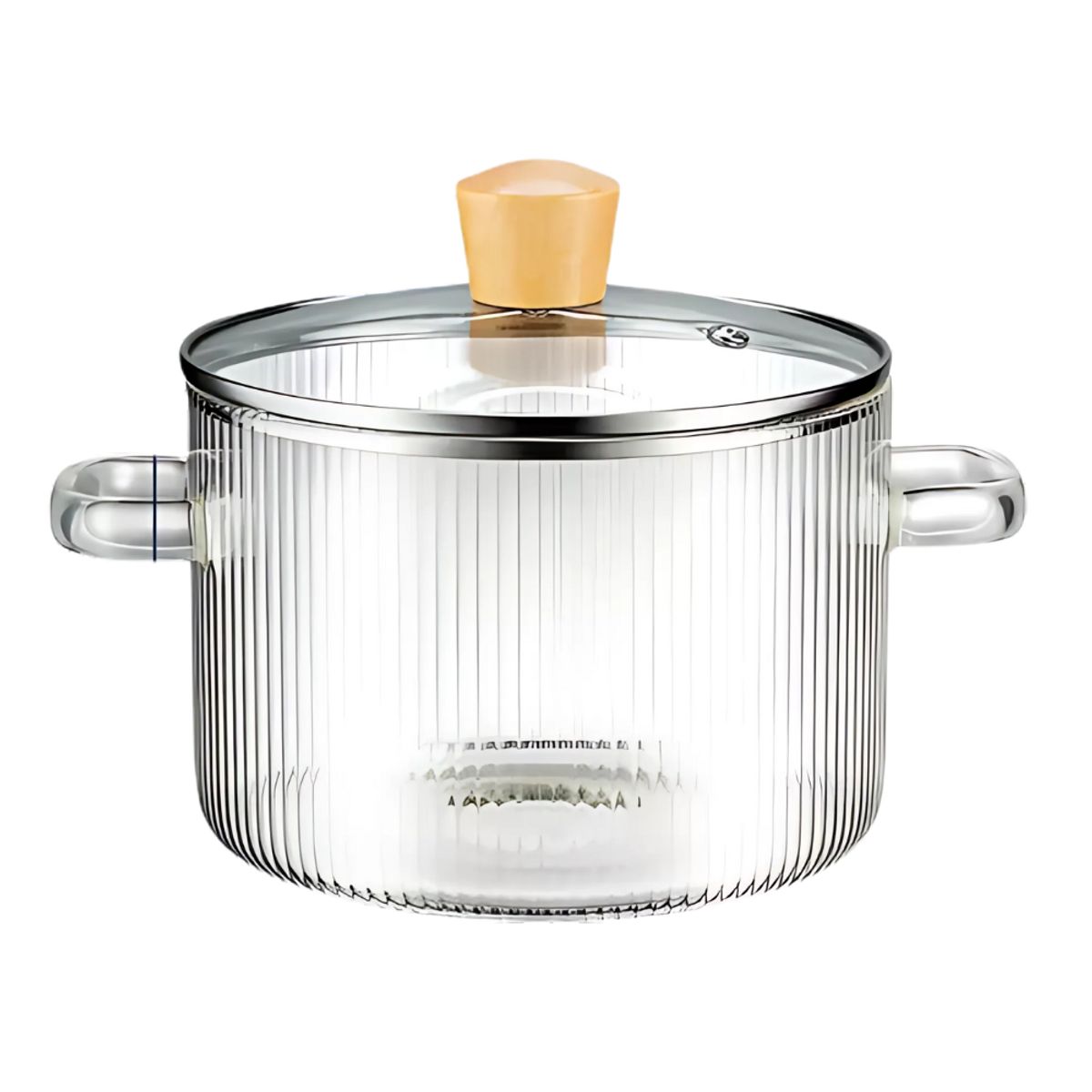 GENERICO - Olla Vidrio 1600 Ml Templado Transparente Resistente Cocina