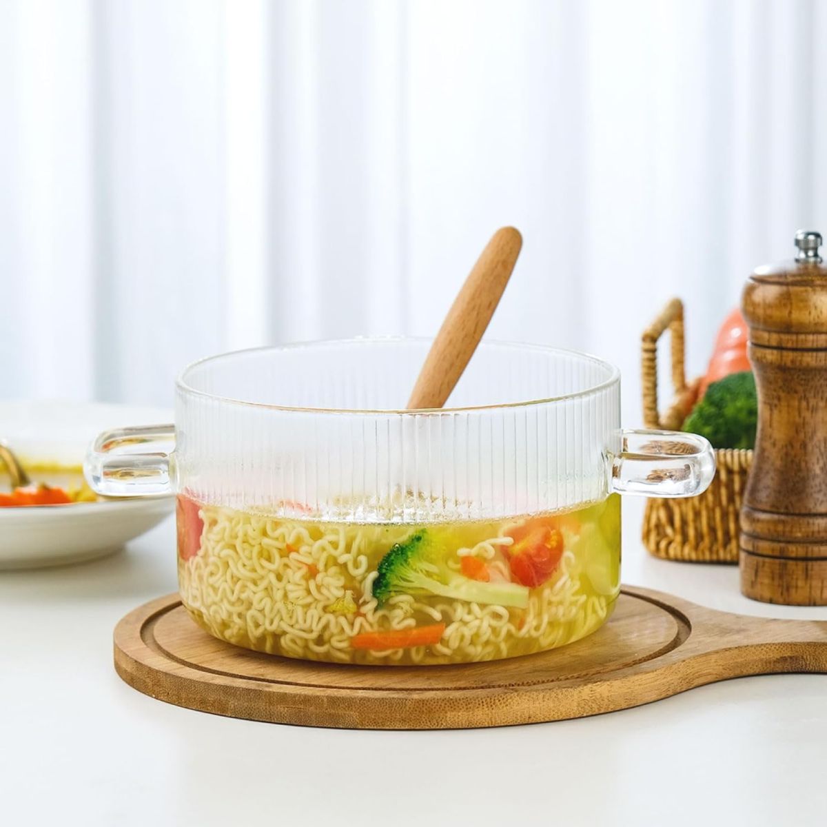 GENERICO - Olla Vidrio 1600 Ml Templado Transparente Resistente Cocina