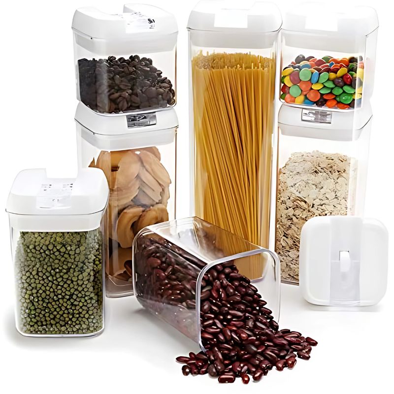 GENERICO - Organizador Frasco Hermetico Cocina Material Premium X7