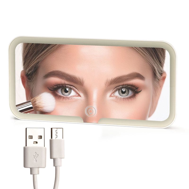 ENERGY PLUS - Espejo para Auto Luz LED y Niveles Ajustables de Iluminación