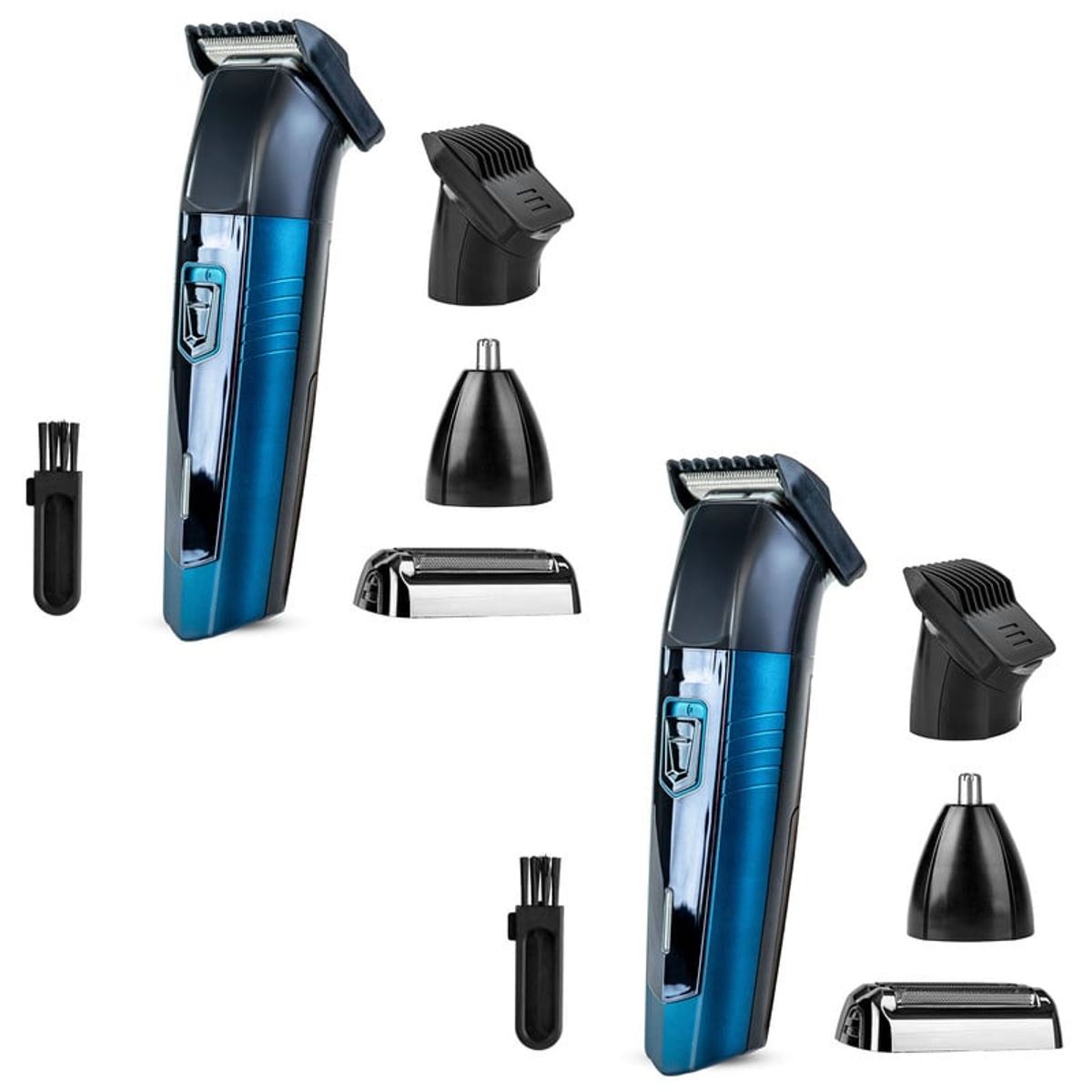 STYLE STARS - Set x 2 Afeitadora Eléctrica 3 en 1 Recargable e Inalámbrica Azul