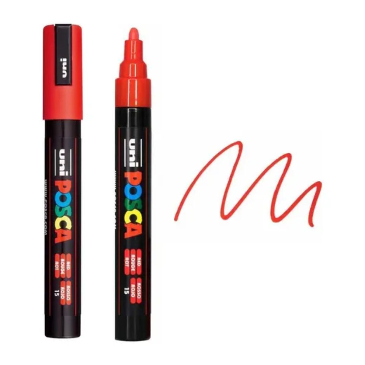 KORES - Marcador Uni Posca Pc-5m Pintura Acrilica Rojo