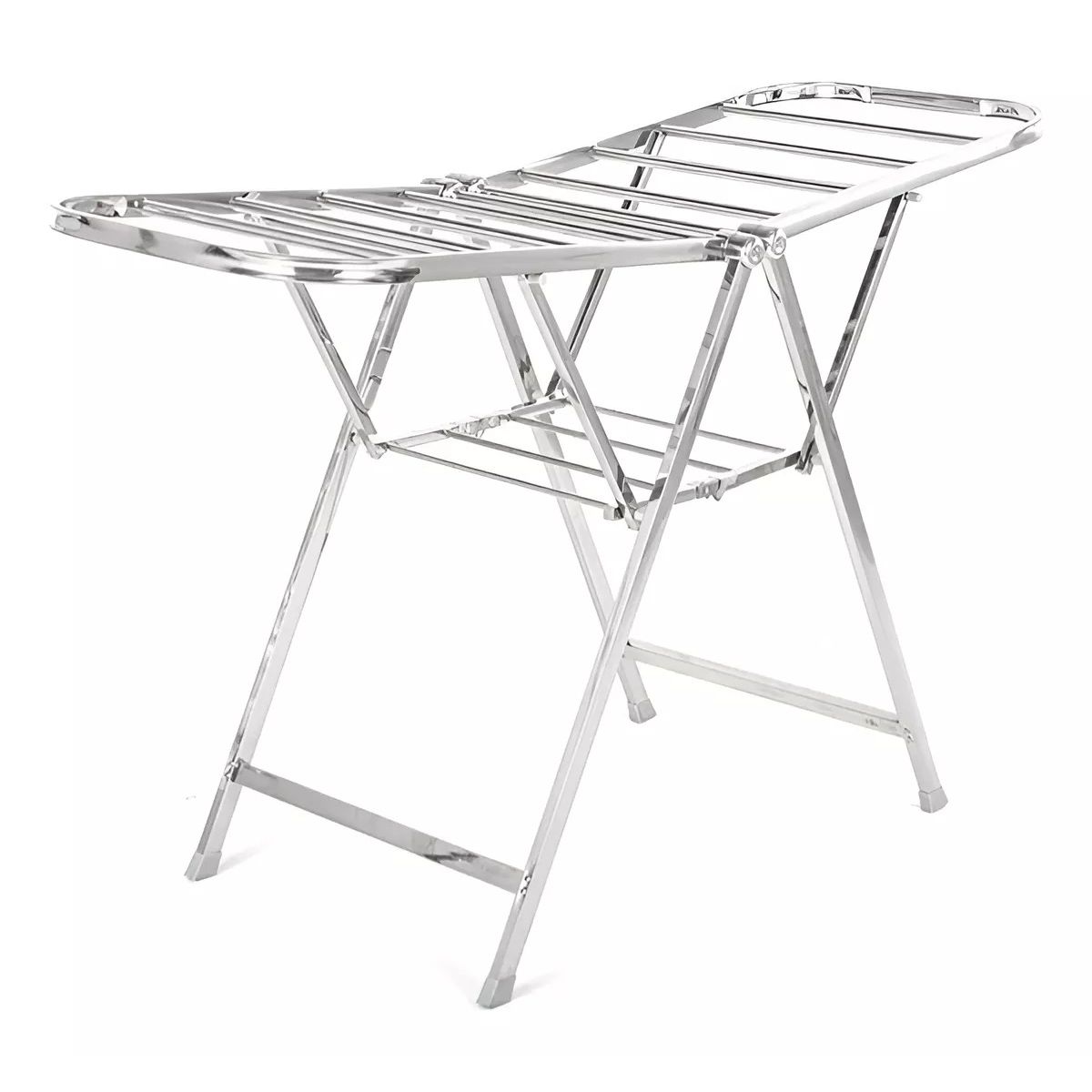 KIDSHOP - Tendedero De Ropa Plegable De Piso En Acero Inoxidable