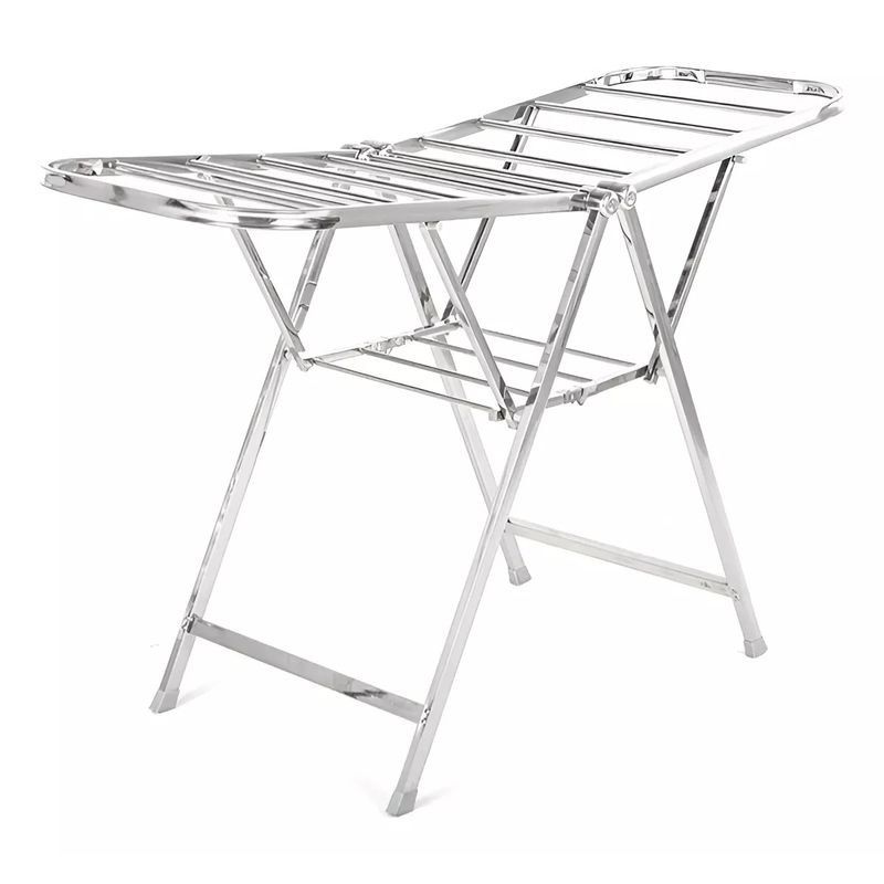 KIDSHOP - Tendedero De Ropa Plegable De Piso En Acero Inoxidable