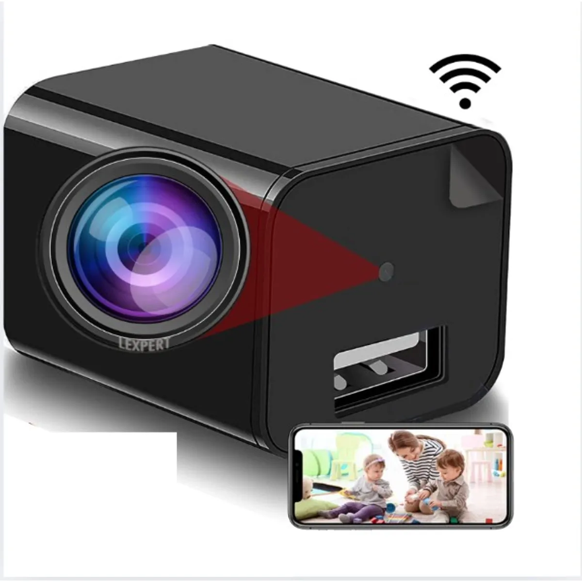 GENERICO - Cargador de cámara espía  Enchufe oculto 567-1