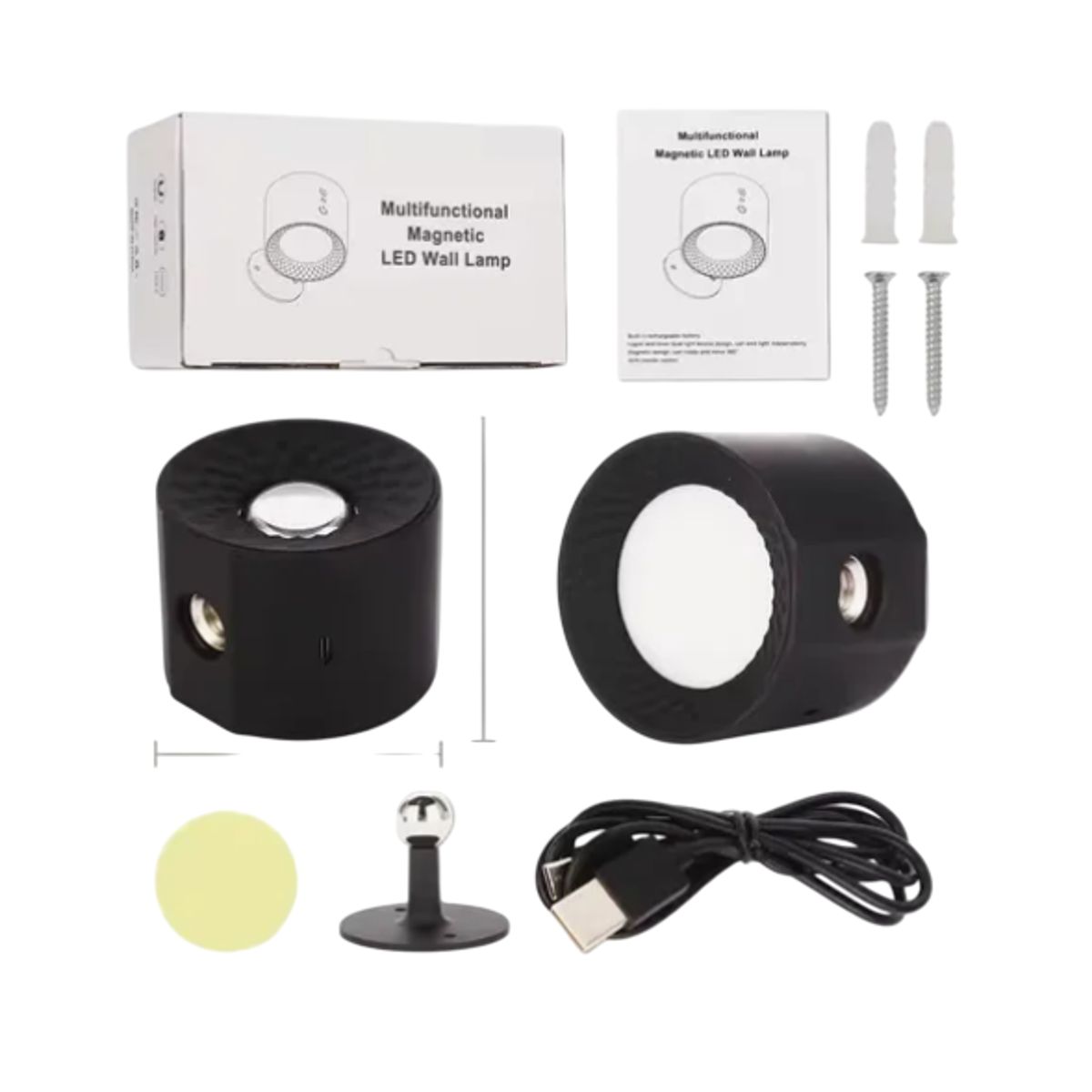 GENERICO - Lampara De Pared Led 360 Recargable