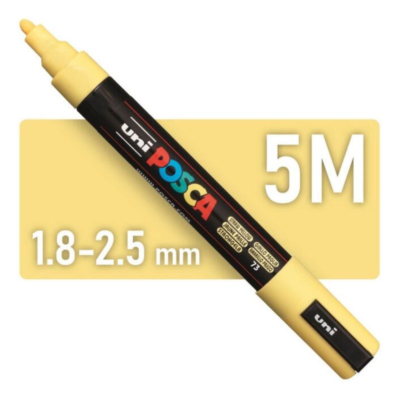 KORES - Marcador Uni Posca Pc-5m Pintura Acrilica Amarillo Pajizo