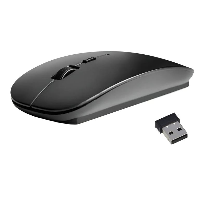 GENERICO - Mouse Inalámbrico Ultra Delgado 24ghz Portátil Todo En Uno