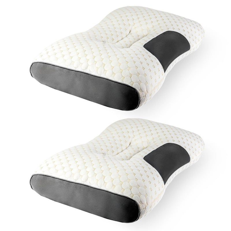 ENERGY PLUS - Set x2 Almohada Cervical Ortopédica con Soporte Ergonómico