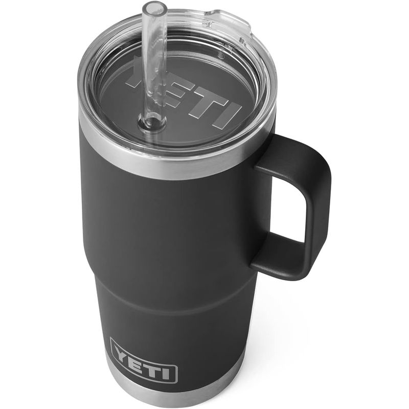 YETI - Vaso Térmico YETI Rambler 25 oz con Asa y Tapón de Popote