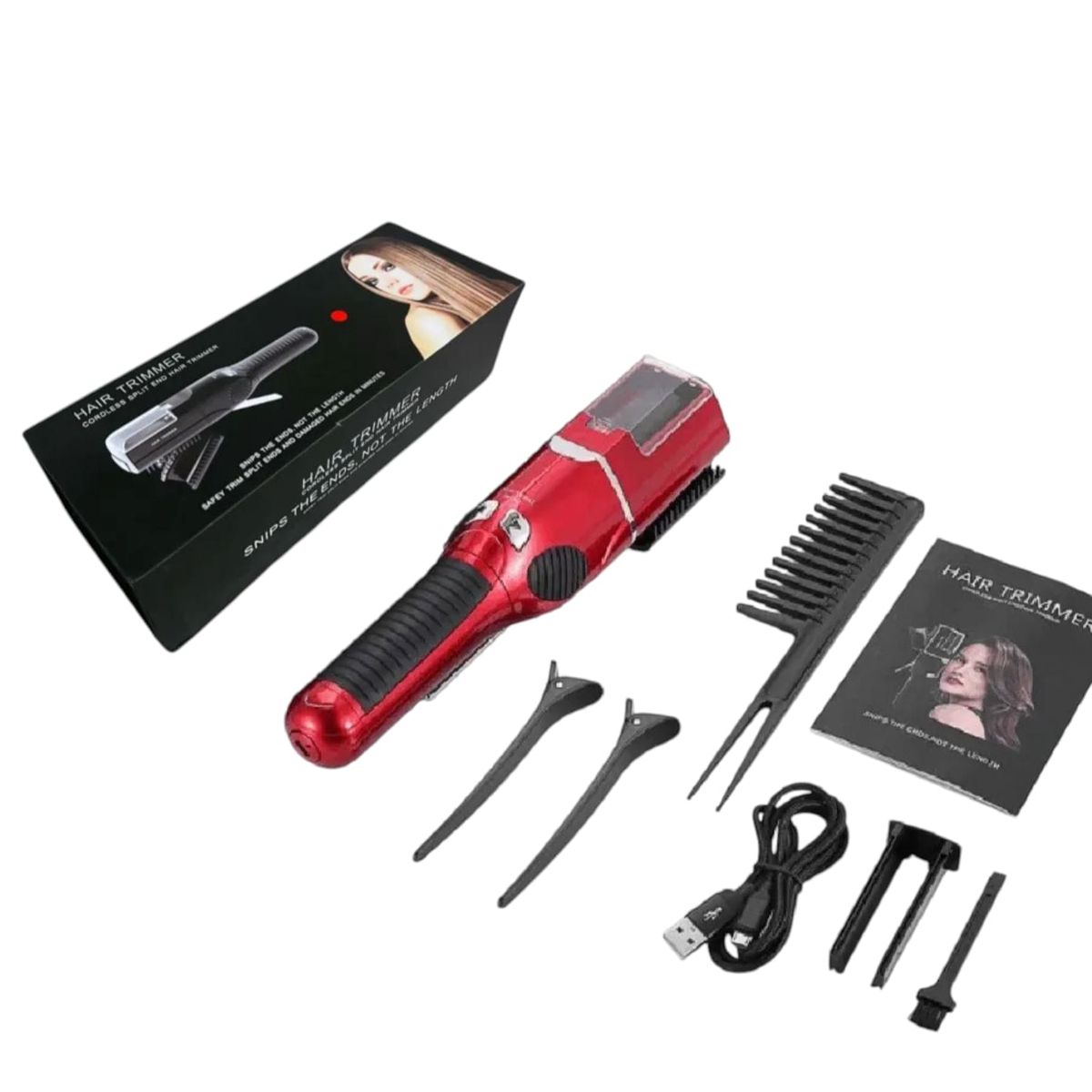 GENERICO - Maquina quita orquilla para cabello con estuche y accesorios