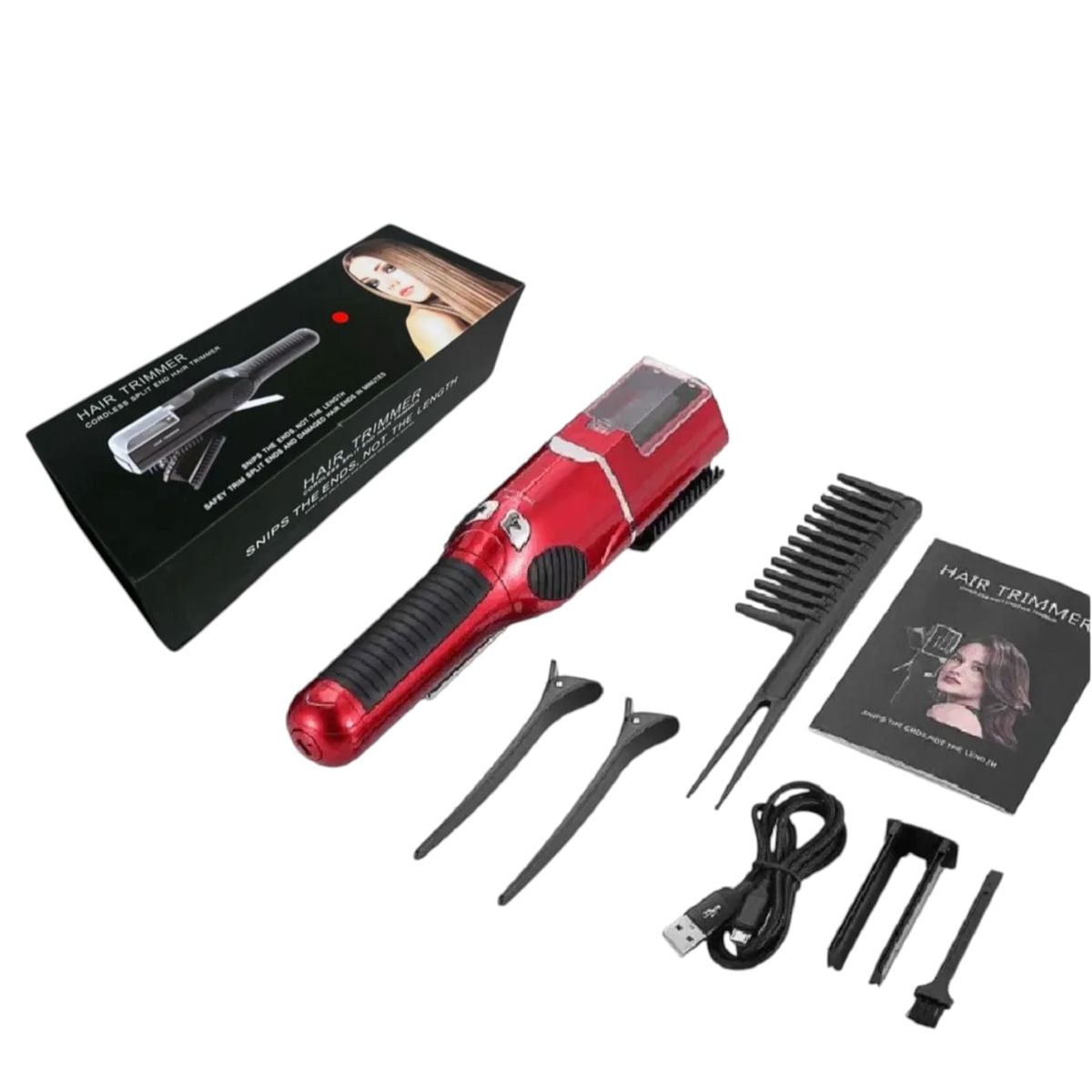 GENERICO - Maquina quita orquilla para cabello con estuche y accesorios