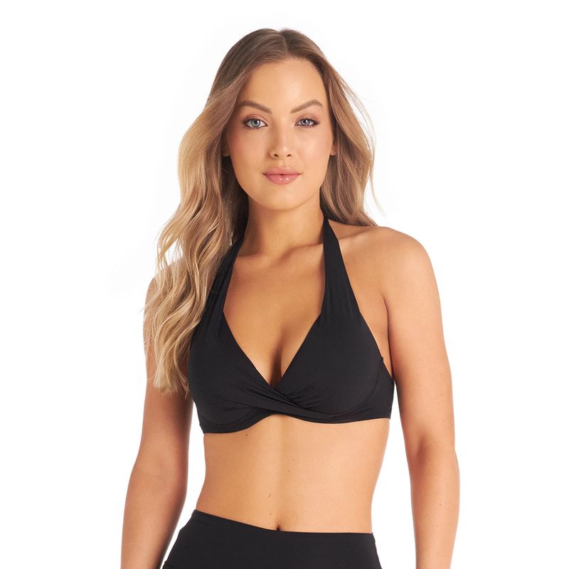 CHAMELA - Vestido De Baño Top  Estructurado en triangulo